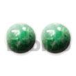 Native Green Resin Button Earrings Resin Earrings