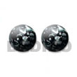 Native Black Resin Button Earrings Resin Earrings