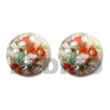 Native Red Resin Button Earrings Resin Earrings