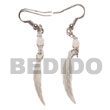 Native Dangling 10x40mm Troca Leaf Shell Earrings Shell Earrings
