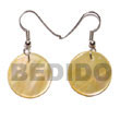 Native Dangling 35mm Round MOP Shell Earrings Shell Earrings