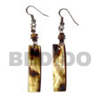 native fashion jewelry native necklace Dangling 40x10mm Black Lip Shell Earrings Shell Earrings