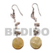 Dangling 20mm Round Mop W/ Beads & White Rose