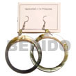 Dangling Black Lip Hoop Earrings 50mm