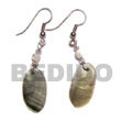 native fashion jewelry native necklace Dangling 30mm Oval Black Shell Earrings Shell Earrings