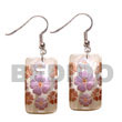 native fashion jewelry native necklace 35mm X 25mm Rectangular Hand Painted Earrings Hand Painted Earrings