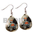 35mm Teardrop Blacklip W/ Embossed Handpainted Design