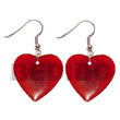 Native 35mm Heart Red Horn Bone Horn Earrings Horn Earrings