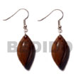 native fashion jewelry native necklace Dangling 35mmx30mm Bayong Wood Wooden Earrings