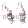Dangling White Rose W/ Dyed Lilac White Rose Accent