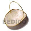 Native Capiz Shell Hat Basket Gifts Decorative Item