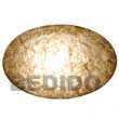 Oval Placemat Smoked Capiz Gifts Decorative Item