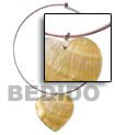 Nickel Free Silver Hoop Ring - Heart Mop Pendant