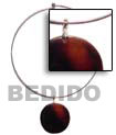 Nickel Free Silver Hoop Ring - Black Tab Pendant