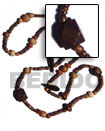 "kalandrakas"- Asstd. Wood Beads Per Necklace When Ordered In 4
