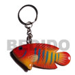 Fish Hand Painted Wood Keychain