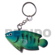 Fish Hand Painted Wood Keychain