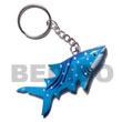 Shark Hand Painted Wood Keychain
