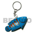Fish Hand Painted Wood Keychain