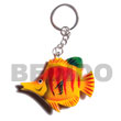 Fish Hand Painted Wood Keychain