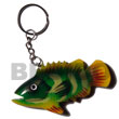 Fish Hand Painted Wood Keychain