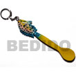 Fish On Spoon Hand Painted Wood Keychain