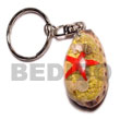 Cowrie Shell With Laminated Keychain