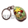 Cowrie Shell With Laminated Keychain
