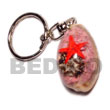 Cowrie Shell With Laminated Sea Shells Keychain