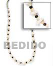 Native Coco And White Shell Natural Combination Necklace Natural Combination Necklace