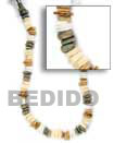 Sq. Cut Khaki Necklace Shell Jewelry Necklace