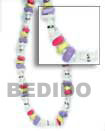 Native Natural Coco Heishe Necklace Natural Combination Necklace Natural Combination Necklace