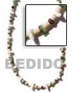 Native Sq. Cut Shell With Natural Combination Necklace Natural Combination Necklace