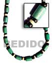 Native Green Wood Tube Necklace Natural Combination Necklace Natural Combination Necklace