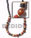 Natural Black With Wood Seeds Necklace