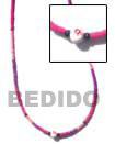 2-3 Mm Coco Pukalet W/ Printed Ball Necklace