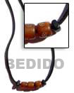 Leather Thong W/ Golden Leather Necklace with Pendant