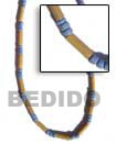 Bamboo Tube W/ Coco Pastel Wood Beads Necklace