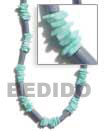Pastel Wood Tube Necklace Pastel Wood Beads Necklace