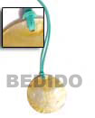 Leather Thong W/ MOP Leather Necklace with Pendant