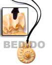 Leather Thong W/ Cone Melo Shell Pendant Neckalce