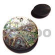 Native Round Paua Shell W/ Shell Pendant Shell Pendant
