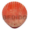 Dyed In Red Piktin Clam Pendants