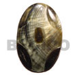 Native Blacklip Oval W/ Skin Shell Pendant Shell Pendant