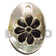 Black Lip Dog Tag W/ Flower Skin Embossed Pendants