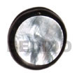 Hammershell Round W/ Thick Black Resin Frame And Backing Pendan