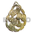 Native Blacklip Teardrop Carving 50mm Shell Pendant Shell Pendant