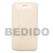 Rectangular Bone W/ Carving 40mm Pendants