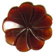 Amber Flower Horn 35mm Pendants
