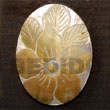 Native Oval MOP W/ Skin Shell Pendant Shell Pendant